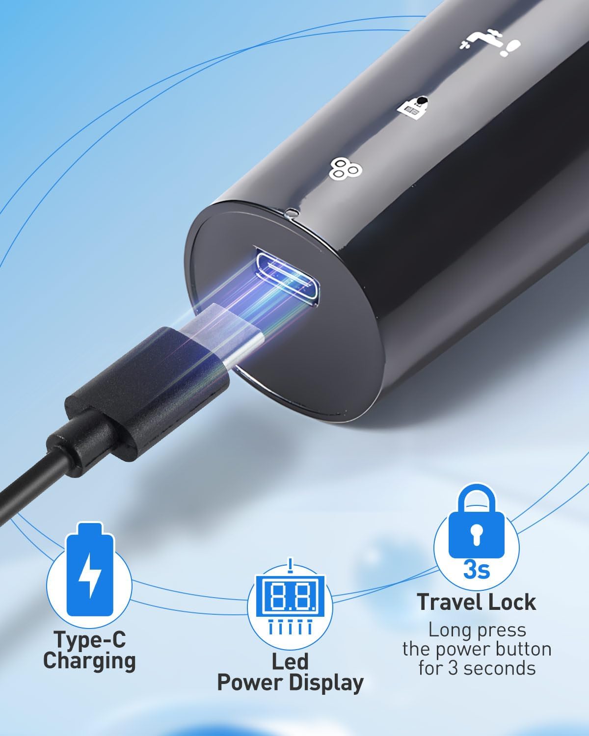Head Shavers for Bald Men, Electric Detachable Head Shaver for Male, Waterproof Wet Dry Body Bald Head Shaver, Rechargable Rotary Shavers/Razor for Husband Father