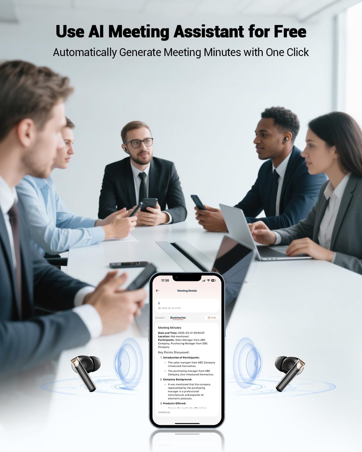 Ai Translation Earbuds Real Time, Language Translation Earbuds,Supports 144 Languages Online Translation,TWS Language Translator Earphone with Bluetooth and APP,Fit iOS & Android for Travel Business