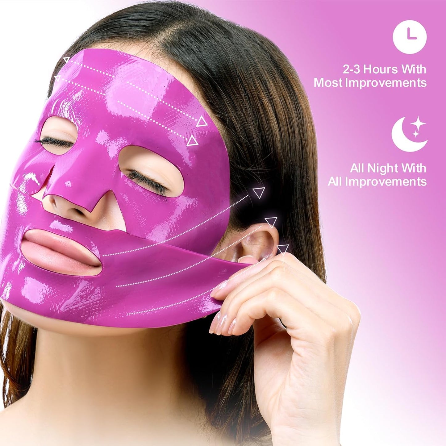 Bio-Collagen Face Mask Korean Skincare Hydrating Anti Wrinkle Lifting Overnight Real Deep Mask with Niacinamide and Hyaluronic Acid