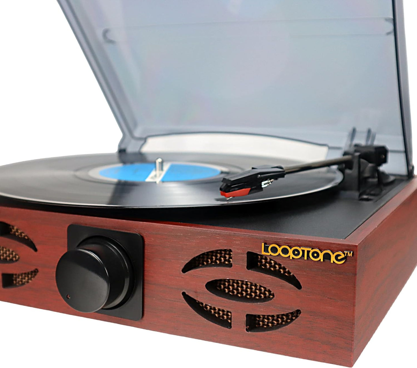 3 Speed Vinyl Record Player Wooden Turntable with RCA Line Out and USB Output for Recording