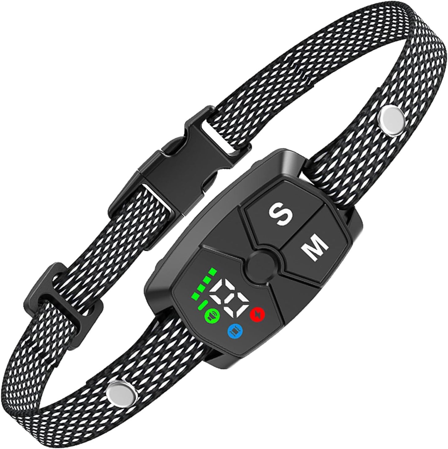 Dog Bark Collar, JeaTone Bark Collar for Large Medium Small Dogs, Smart Anti Barking Training Collar with 7 Adjustable Sensitivity (Black)