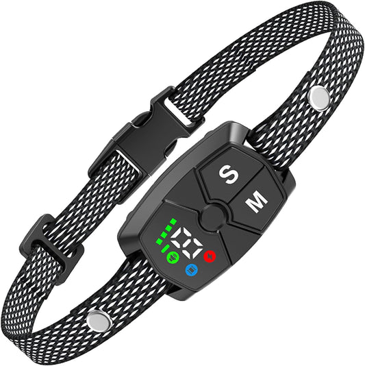 Dog Bark Collar, JeaTone Bark Collar for Large Medium Small Dogs, Smart Anti Barking Training Collar with 7 Adjustable Sensitivity (Black)