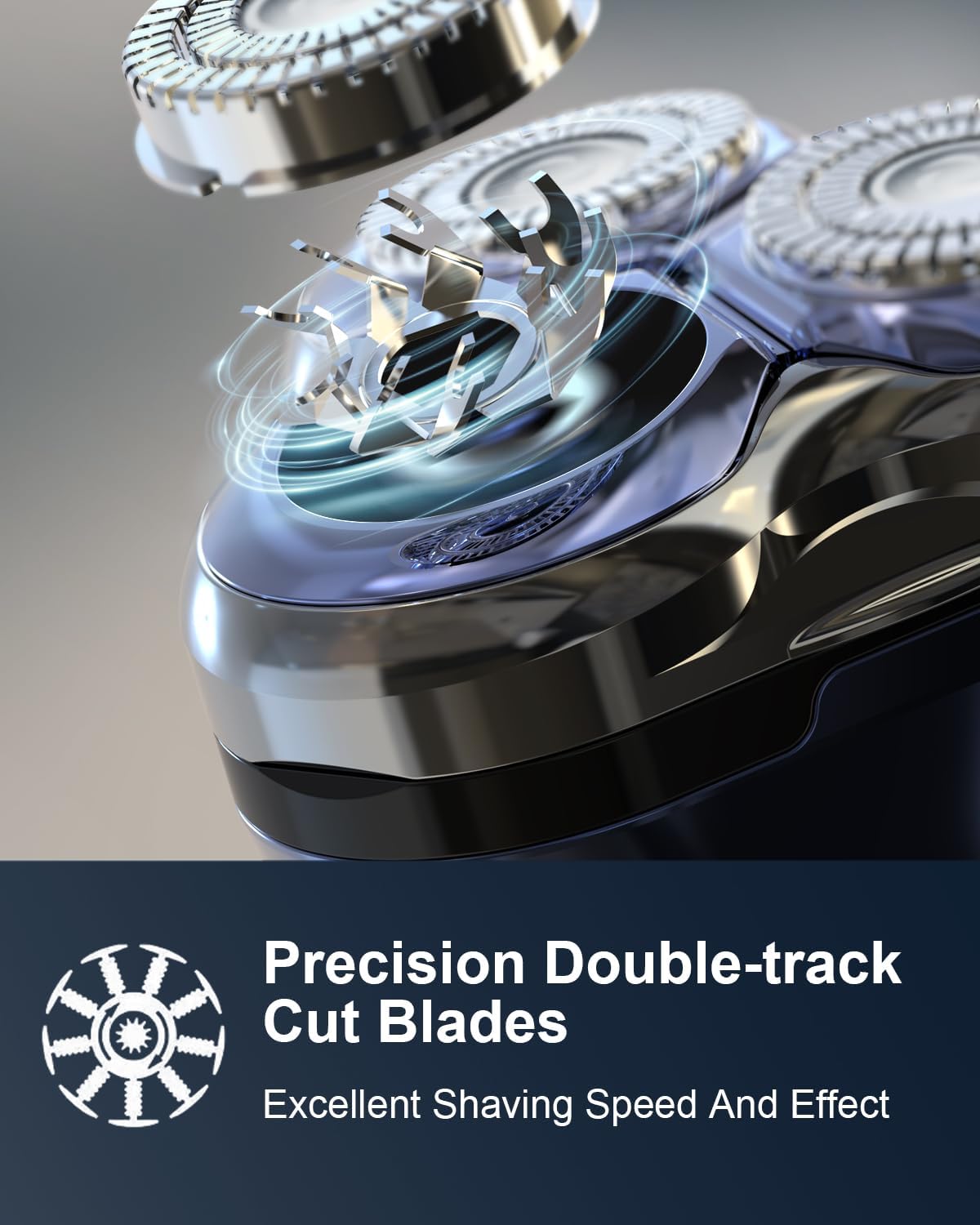 Electric Razor for Men, Electric Shaver for Men Face, Waterproof Wet Dry Rechargeable Shaver with Pop Up Trimmer