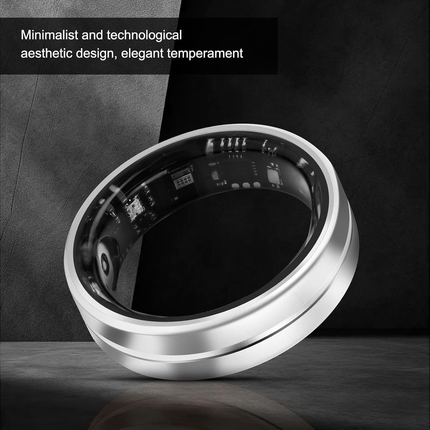 Smart Ring Fitness Tracker for Women Men - Waterproof Health Rings for Sleep Tracker, Heart and Blood Oxygen Monitor, Fitness Ring for Family Care,Step and Burned Calories Counter(10#)