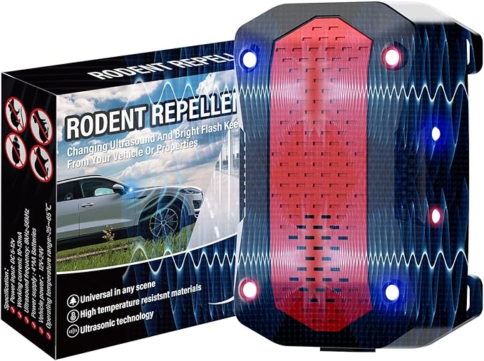 Rodent Repellent for Car Engines buzzkick 3 in 1 Ultrasonic Pest Repeller Mouse for Outside Rat Deterrent Outdoor Indoor Electronic Mouse Repellent Devices Keeping Rodents Out of Car House