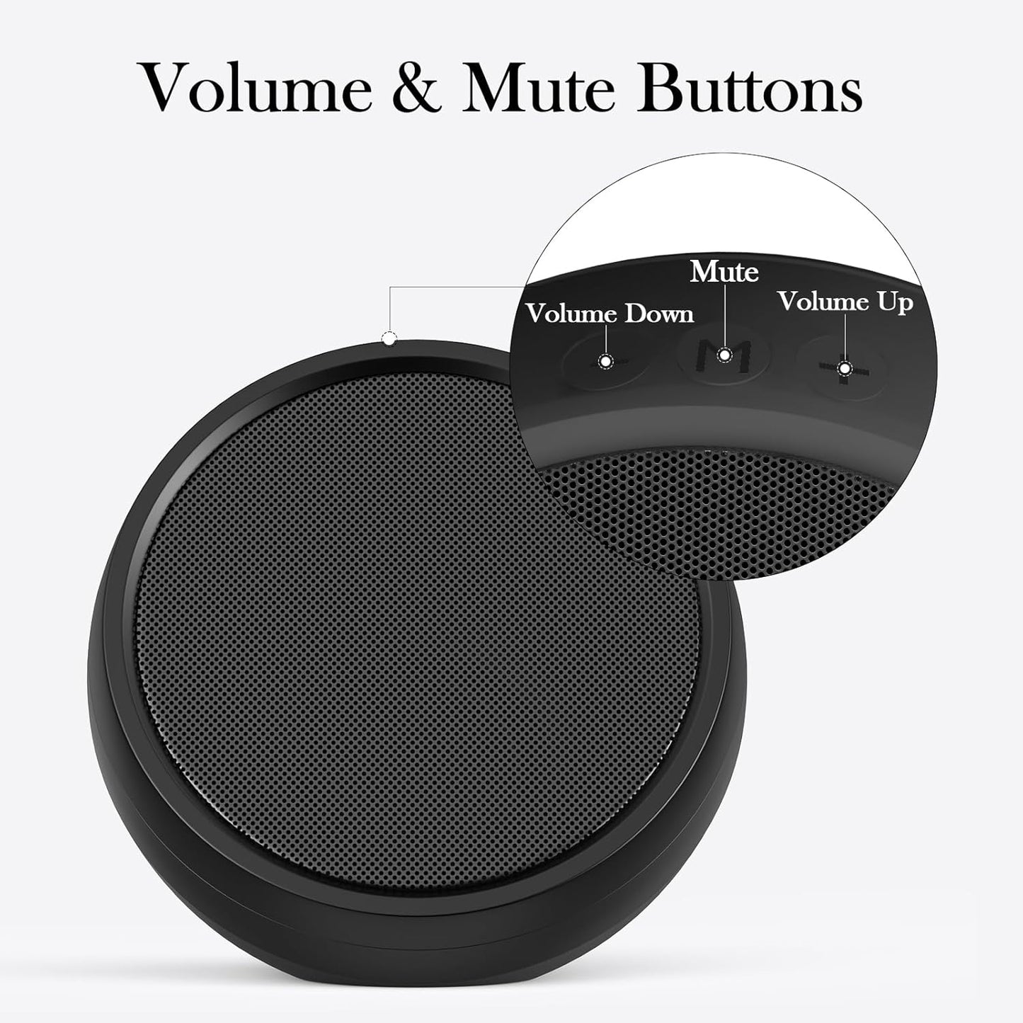USB Computer Speakers for Desktop Monitor,Desktop Speakers with Loud Sound, Volume Control and Mute Button for Windows,Linux,Mac Air/Pro(USB-C to USB Adapter Included) (Black) (Black) (Black)