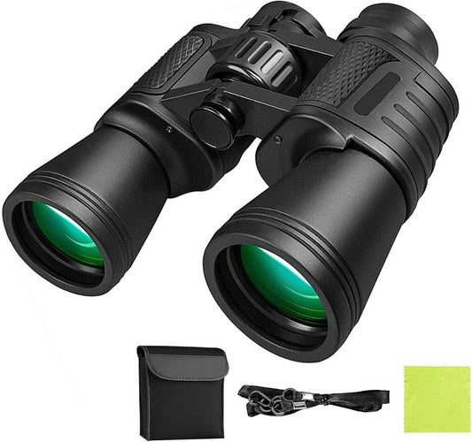 20x50 Binoculars for Adults,Compact Binocular High Power Easy Focus with Low Light Vision,Waterproof Binoculars for Bird Watching,Performances,Hunting,Sports Games,Travel with Carrying Bag