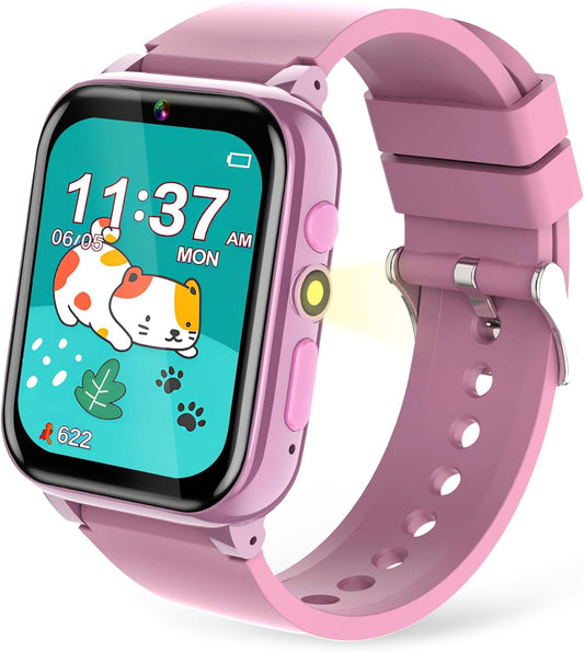 Smart Watch for Kids Gifts for Girls Age 6-8 HD Touchscreen with Video Dual Camera Educational Birthday Gifts Toys for 6 7 8 9 10 11 12 Year Old Gift Ideas