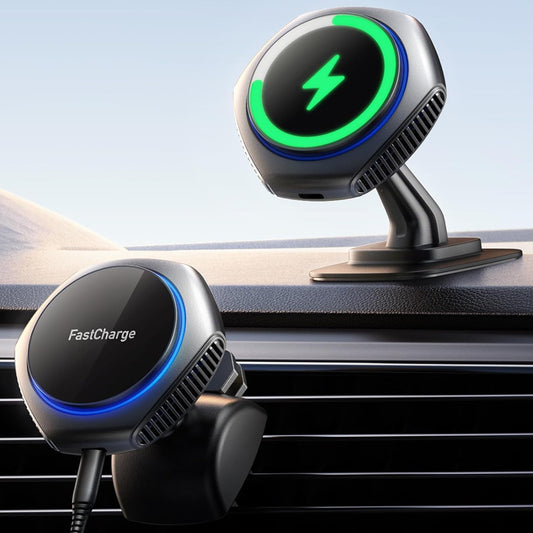 MagSafe Car Mount Charger, 15W Zinc Alloy Fast Charging Magnetic Wireless Car Charger Phone Holder Mount Fits iPhone 15 Pro Max Plus 14 13 12 Mini MagSafe Case