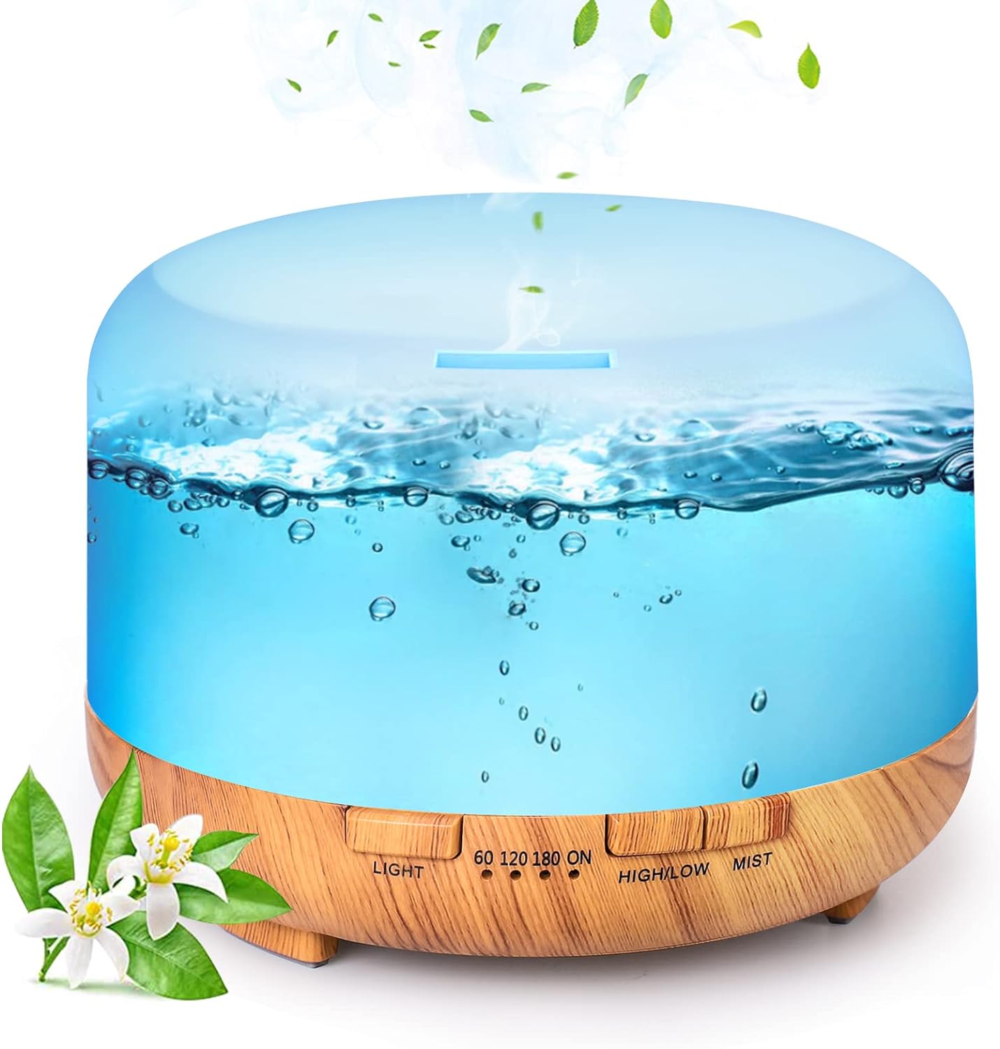 Essential Oil Diffuser, YIKUBEE Oil Diffuser, 500ml Humidifier, Diffusers for Home, Aromatherapy Diffuser with Remote Control, Diffusers for Essential Oils Large Room
