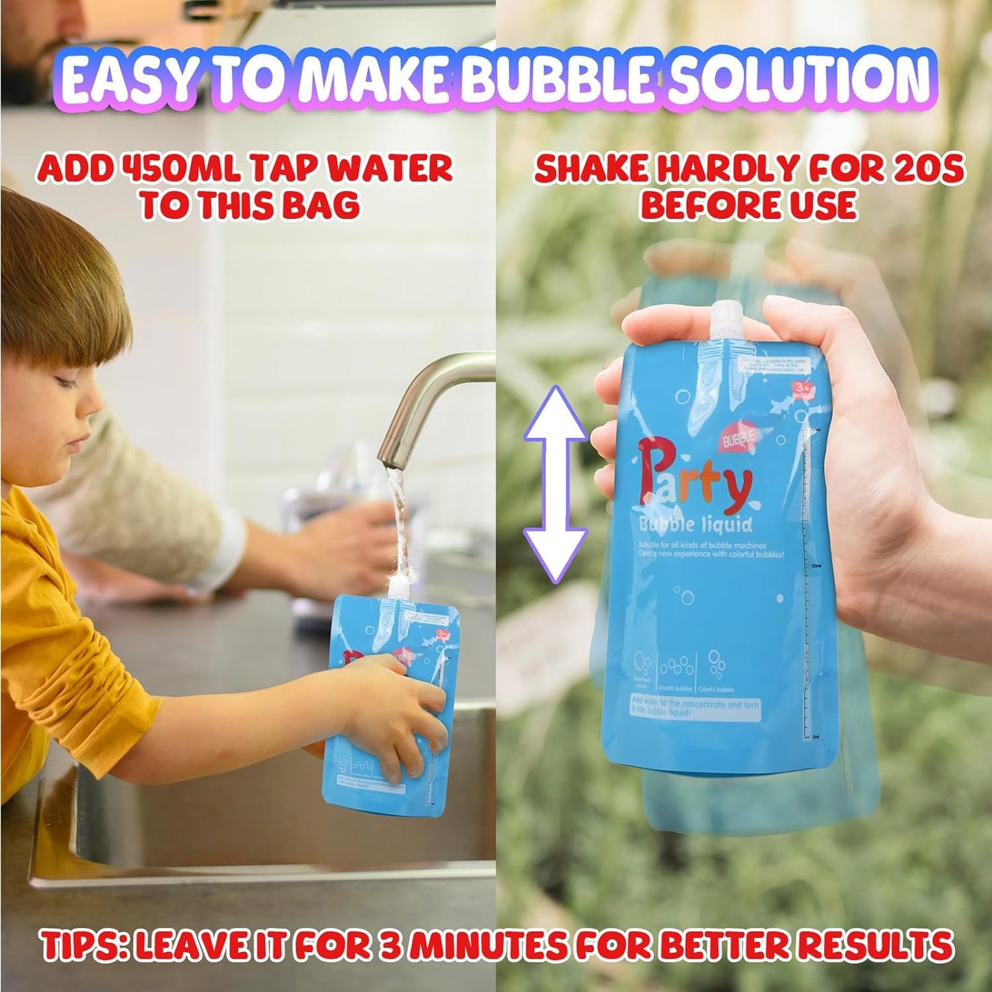 Bubble Machine, Automatic Bubble Blower for Kids Toddlers, 8000+ Bubbles Per Minute, 90° 200° Oscillating Electric Bubble Maker Operated by Plug-in or Batteries, Bubble Toys for Outdoor Birthday Party