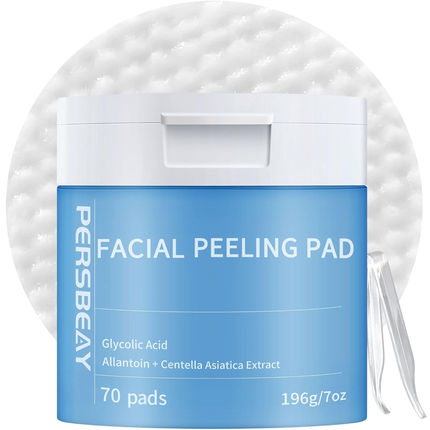 Glycolic Acid Pads, Exfoliating Toner Pads for Facial Radiance, Dual Action Gentle Face Pad for Deep Cleaning Effect |Peels & Daily Skin Renewal |Salicylic Acid & Vitamins B3 |70 Count