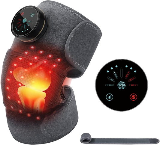 Knee Massager,Heating Pad Gifts for Women Men - Electric Foot Knee Shoulder Massager with Heating for Pain Relief,Birthday Gifts for Women Men(Black)