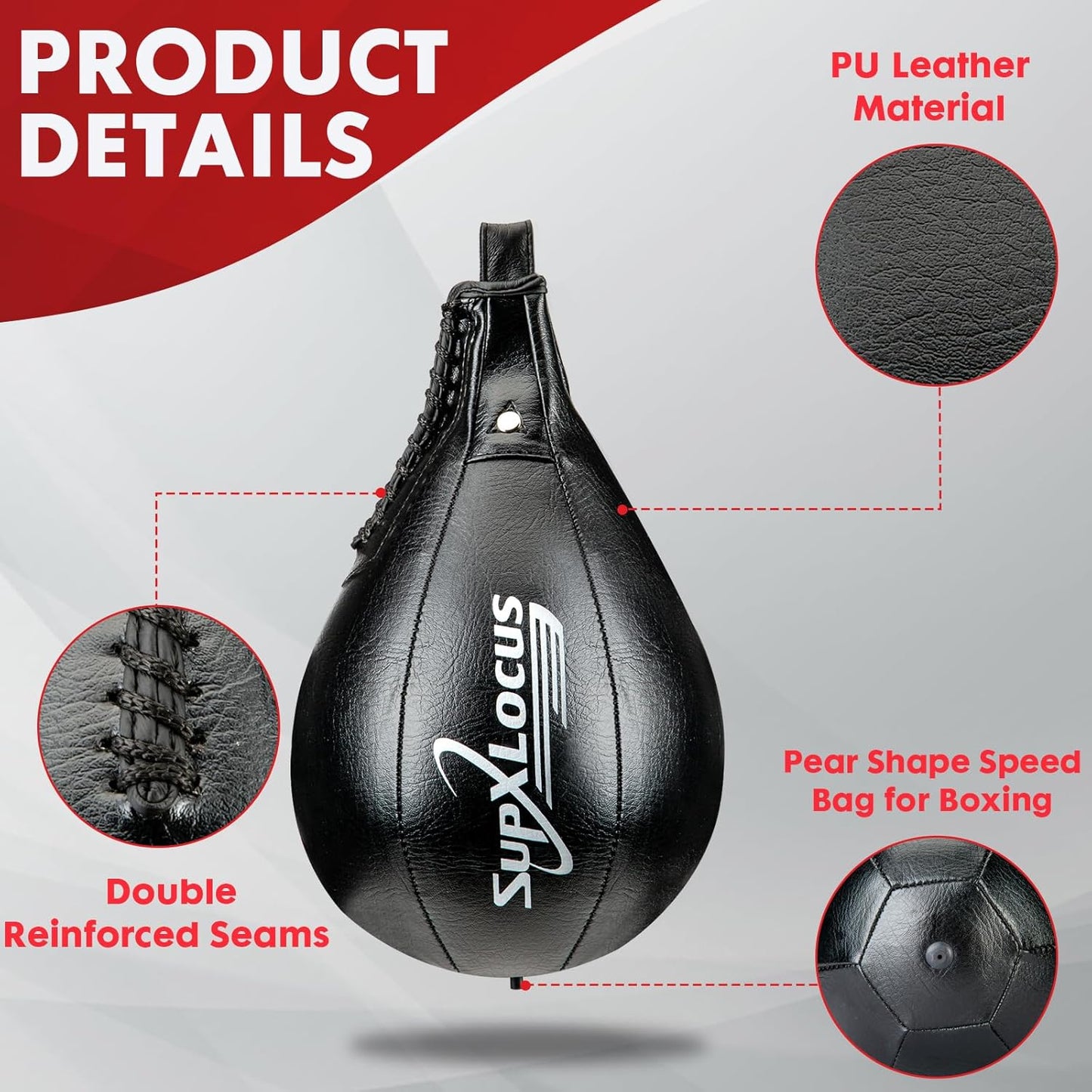 Speed Bag Boxing Punching Bag, PU Leather Speed Bags for Boxing - MMA Muay Thai Punching Workout Kicking Training Speed ball, Exercise Speed Ball Kicking Platform Equipment