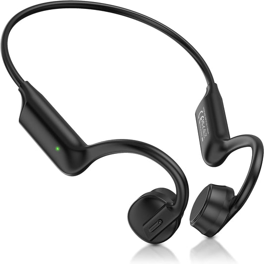 Bone Conduction Headphones Wireless Headphones Bluetooth 5.3 Open Ear Headphones with Microphones, 7H Playtime Sweatproof Sport Headset for Running, Cycling, Driving, Hiking