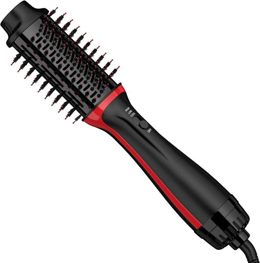 Hair Dryer Brush Blow Dryer Brush in One, One-Step Hair Dryer and Styler Volumizer with Negative Ion Anti-frizz Ceramic Titanium Barrel Hot Air Brush Hair Straightener Brush