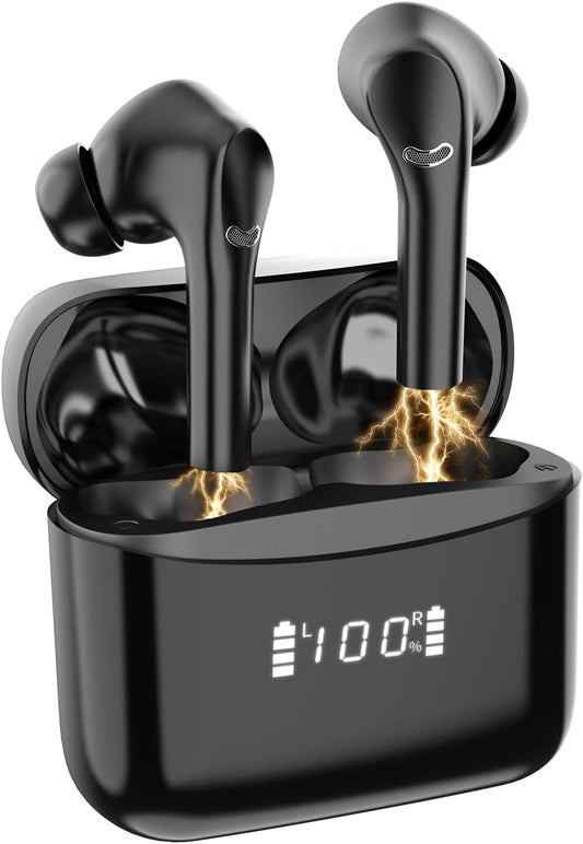 Wireless Ear buds Bluetooth 5.3 in-Ear Earbuds Noise Cancelling 2023 NEW Wireless Headphones LED Power Display IPX6 Waterproof Stereo MINI Bluetooth Earphones with Microphone 42H Battery for Sports