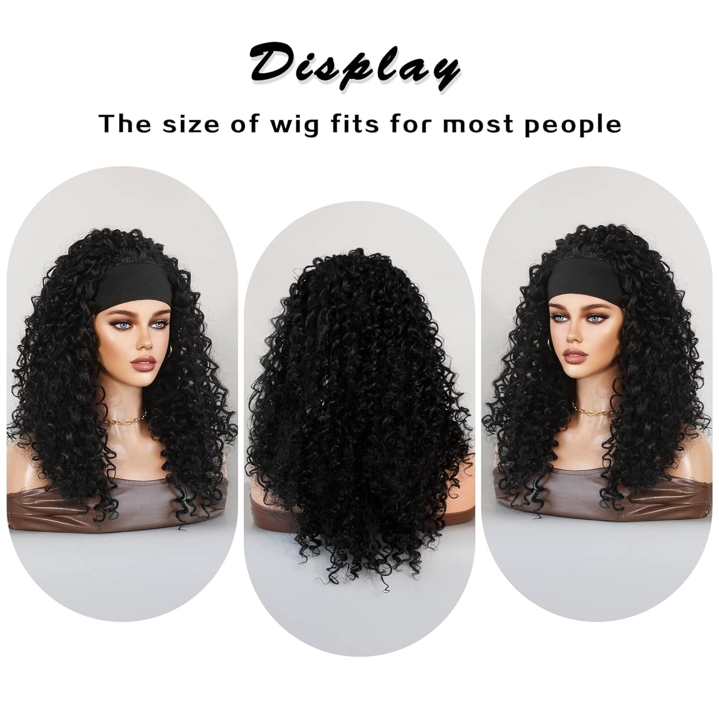 WIGS Curly Headband Wig