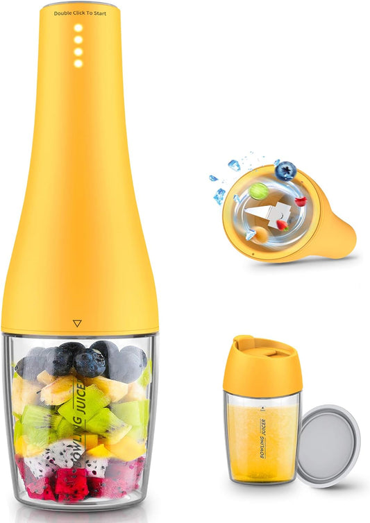 Portable Blender, Personal Blender with USB Rechargeable Mini Juicer Mixer, 15Oz Personal Size Blender for Smoothies and Shakes Mini Blender Mixer Travel 380ML, Fruit Juice, Milk
