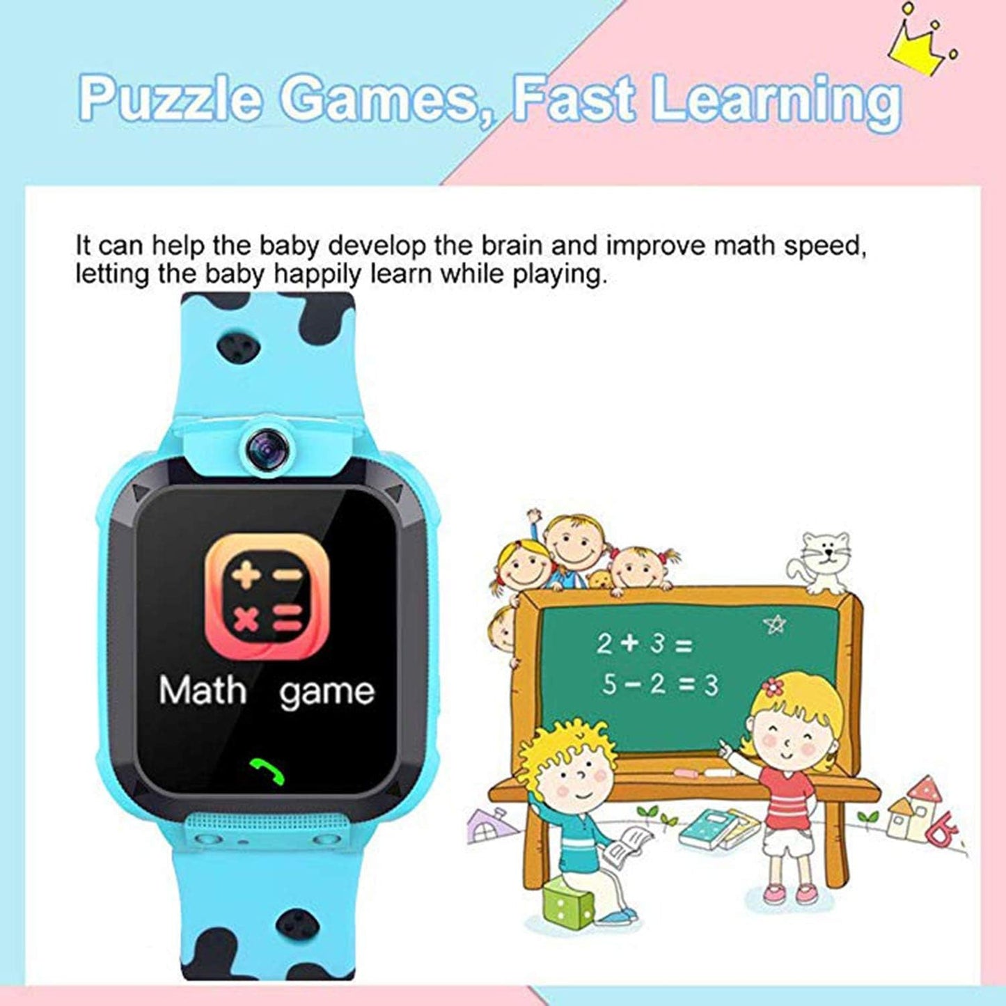 Kids Smart Watch LBS Tracker - Boys Girls for 3-12 Year Old with SOS Camera Alarm Call Camera 1.44'' Touch Screen SOS Electronic Toy Birthday Gifts (02 Waterproof)