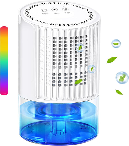 Dehumidifiers for Home - 35oz Bathroom Dehumidifier Portable Small Dehumidifier with Auto Defrost Function,2 Working Modes,Smart Auto-Off,Ultra Quiet for Bedroom,Basement,Room,Wardrobe,Kitchen - White