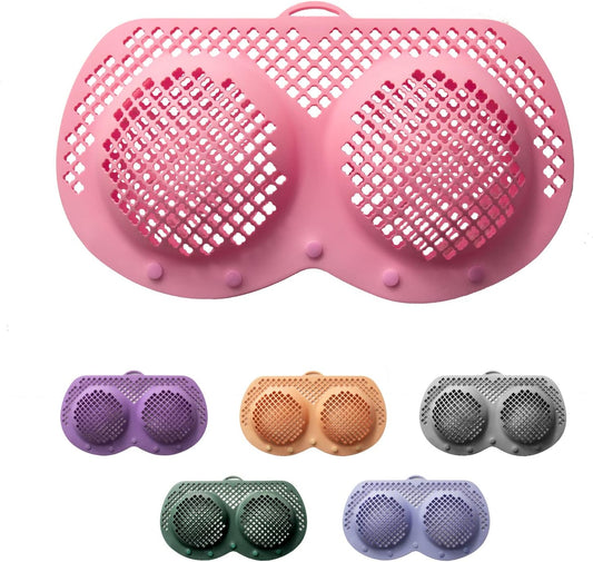 Bra Washing Bag for Laundry, Silicone Lingerie Bags for Washing Delicates, Laundry Bag for Washing Machine & Dryer, Washing Bags for A-D Cup Bras, Maternity Bras, Sports Bras, Sexy Bras(Pink)