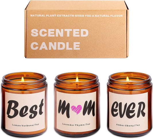 Luspan Gifts for Mom from Daughter, Son - Birthday Gifts for Mom, Mom Gifts, Mom Birthday Gifts from Daughter, Mothers Day Gifts, Christmas Gifts for Mom,Best Mom Ever Candles Gifts