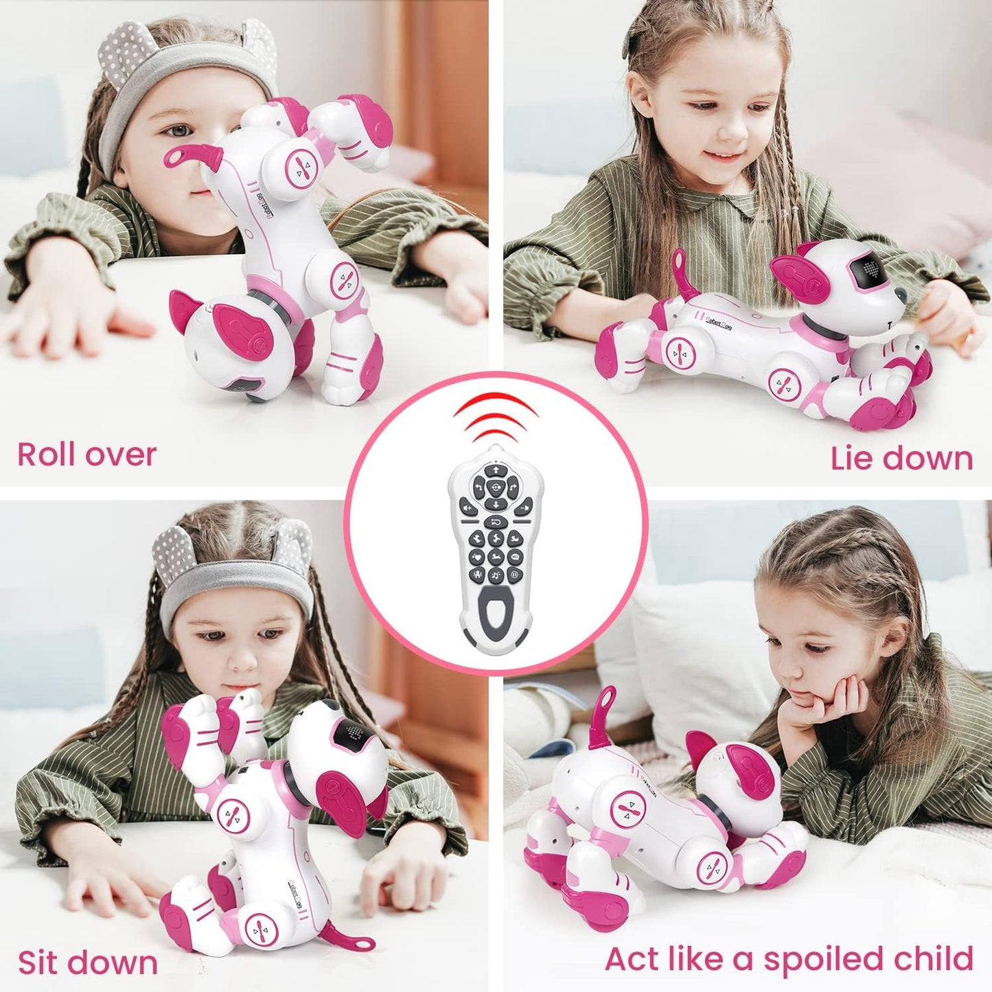 Robot Dog Toys for Girls Toys Interactive Robots Dog Toy FollowMe Robot Toys Intelligent Remote Control Dog with Sing Dance Design & Touch Function Robotics Pets for Kids Ages 8-12 Birthday Gift