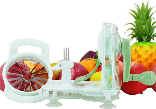 Effortlessly Peel, Slice, and Core Apples and Pears with FDTQP Apple Peeler Slicer and Corer - 16 Wedge Apple Cutter Included