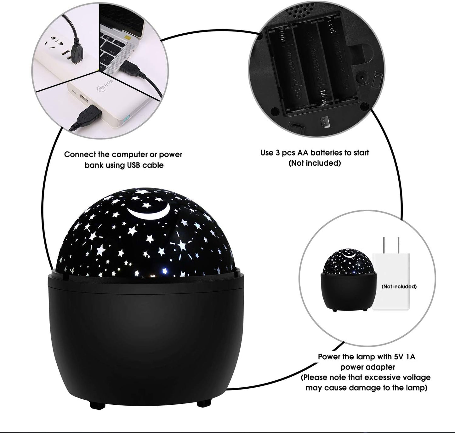 Star Night Light Projector for Kids, KINGWILL Starry Sky Projector Light with 360 Degree Rotating, Color Changing Nursery Lamp for Baby Toddler Kids Children Adults Bedroom Party Decoration