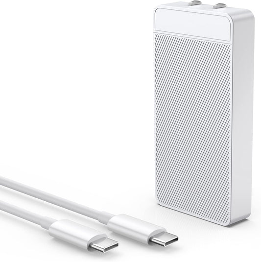 TOPSELL Mac Book Pro Charger - GaN 65W USB C Fast Power Adapter Compatible with MacBook 16, 15, 14, 13 Inch, Air, iPad 2021/2020/2019/2018, 6.6ft to Cable, White, A12-US