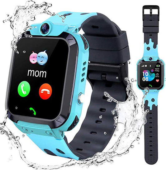 Kids Smart Watch LBS Tracker - Boys Girls for 3-12 Year Old with SOS Camera Alarm Call Camera 1.44'' Touch Screen SOS Electronic Toy Birthday Gifts (02 Waterproof)