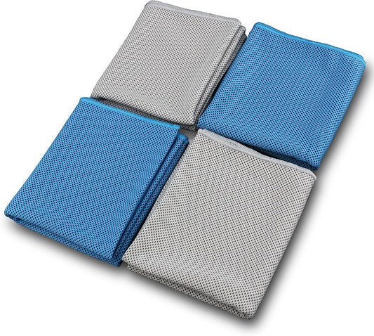 4 Packs Cooling Towel (40"x 12"), Ice Towel, Microfiber Towel, Soft Breathable Chilly Towel Stay Cool for Yoga, Sport, Gym, Workout, Camping, Fitness, Running, Workout & More Activities