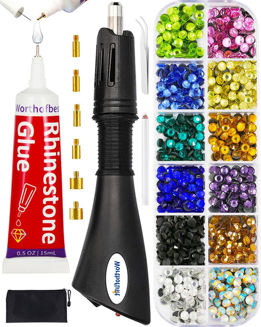 Bedazzler Kit, Hotfix Applicator, Jewelry Adhesive, Hot Fix Crystals