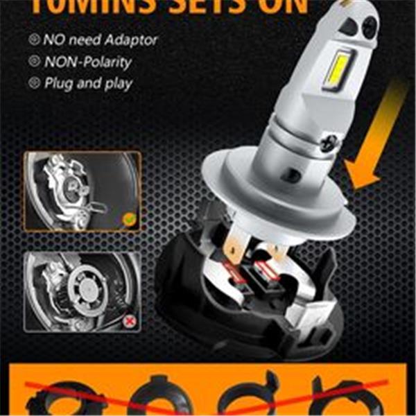 H7 LED Headlight Bulb, H7 LED Bulb 6000K 8 CSP Chip Extremely Bright H7 Headlight Bulb C